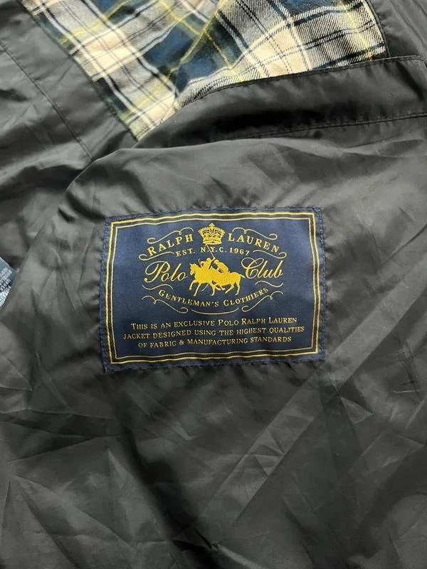 Vintage 90's Polo by Ralph Lauren Men’s Black Grey Padding Quilted Hunting Jacket – photo 8